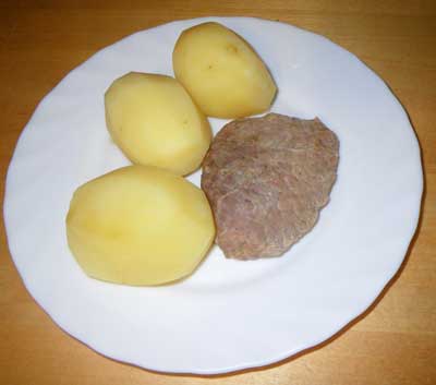 телятина и картофель в мультиварке на пару